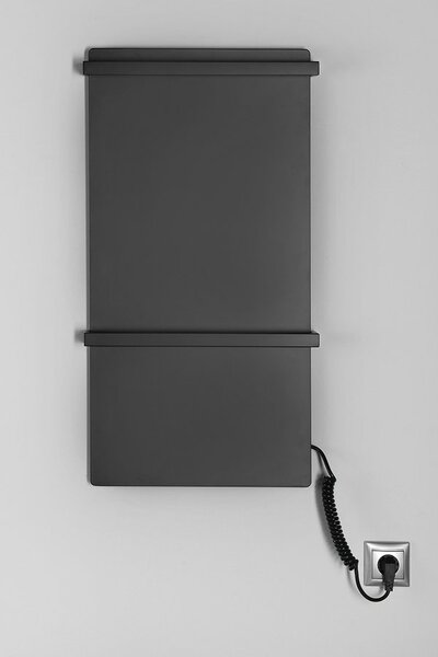 Sapho Sapho, ELMIS Elektromos törölközőtartó 400x800mm, 120W, alumínium, antracit, EB430
