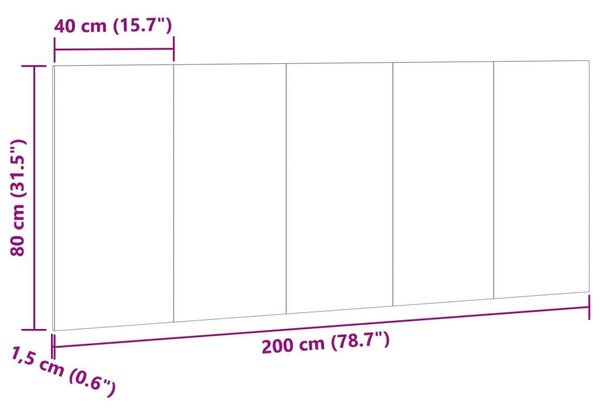 VidaXL Antik Fa Ágyfejtámla - 200x80 cm
