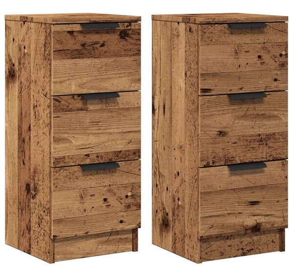 VidaXL Antik Fa Tálalószekrény - 2 db - 30x30x70 cm