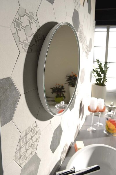Sapho Sapho, FLOAT LED háttérvilágítású tükör, átmérő 600mm, fehér, 22559