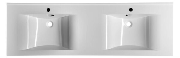 Sapho Sapho, FLAVIA dupla mosogató 160x50cm, öntött márvány, fehér, 68164