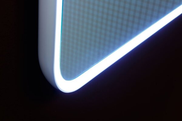 Sapho Sapho, FLOAT LED háttérvilágítású lekerekített tükör a keretben 500x700mm, fehér, 22571
