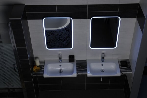 Sapho Sapho, FLOAT LED háttérvilágítású tükör, átmérő 600mm, fehér, 22559