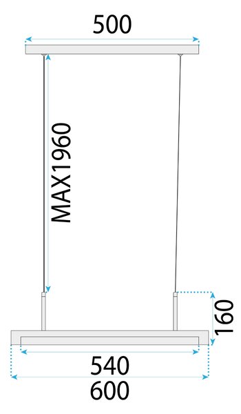 Toolight Szerszámlámpa, LED mennyezeti lámpa 60cm + távirányító APP1530-CP, fekete-barna, OSW-05660