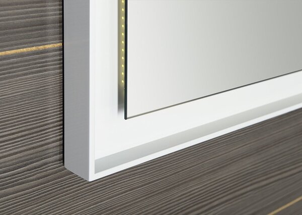 Sapho Sapho, FLUT LED háttérvilágítású tükör 900x700mm, fehér, FT090