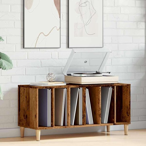 VidaXL antik fa színű szerelt fa hanglemezszekrény 100 x 38 x 48 cm