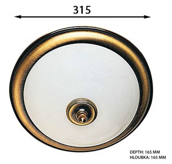 Sapho Sapho, GLOSTER mennyezeti lámpa 2xE14, 40W, 230V, bronz, AU514