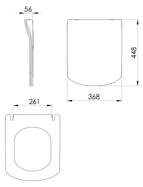 Sapho Sapho, GLANC WC-ülőke, SLIM, Soft Close, fehér, GC5030
