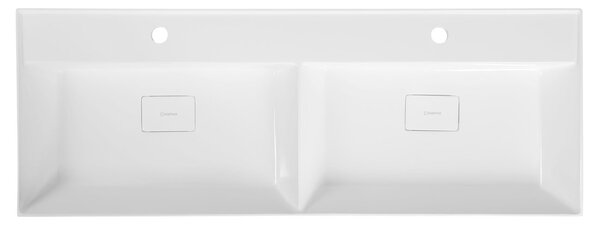Sapho Sapho, GODIVA dupla mosogató 119x44cm, öntött márvány, fehér, GU119