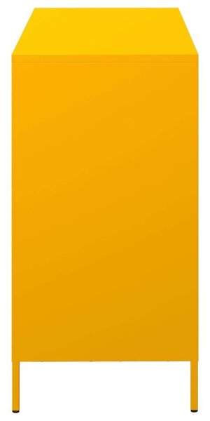 VidaXL Fém Szekrény - Mustársárga - 101,5x39x73,5 cm
