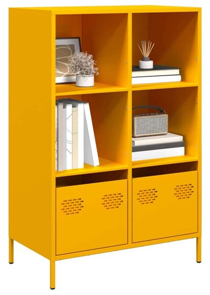 VidaXL Fém Polcrendszer - Mustársárga - 68x39x103,5cm