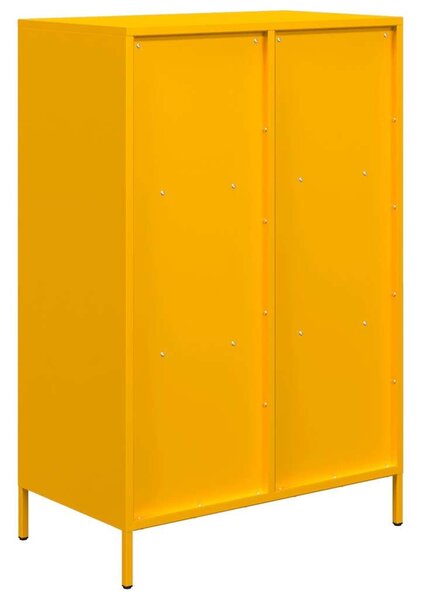 VidaXL Fém Polcrendszer - Mustársárga - 68x39x103,5cm