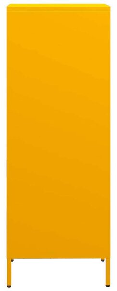 VidaXL Fém Polcrendszer - Mustársárga - 35x39x103,5cm