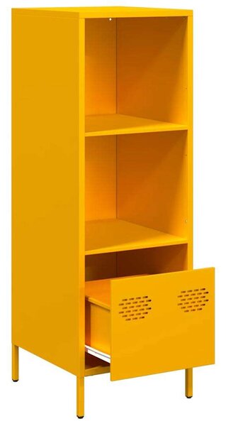 VidaXL Fém Polcrendszer - Mustársárga - 35x39x103,5cm