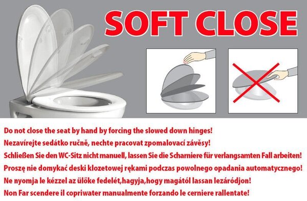 Sapho Sapho, LARA WC-ülés, SLIM, Soft Close, matt fekete, KC1603.01