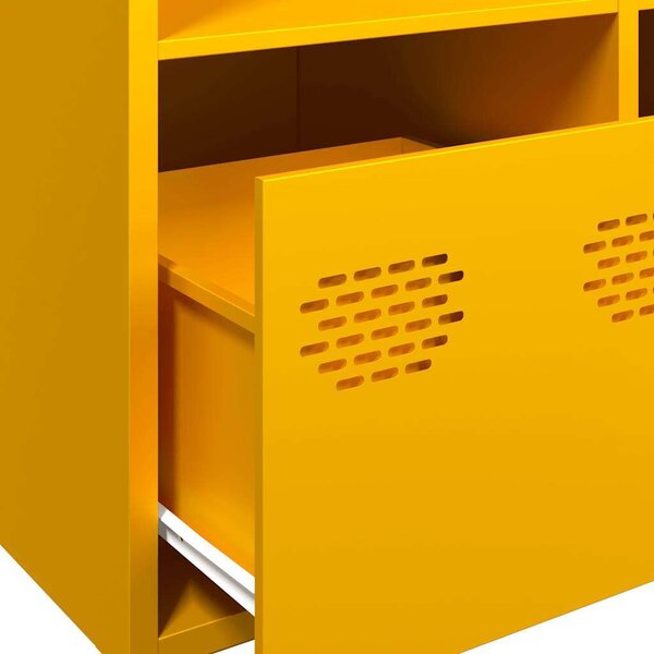 VidaXL Fém Polcrendszer - Mustársárga - 68x39x103,5cm