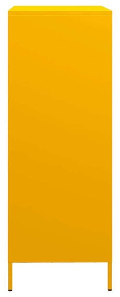 VidaXL Fém Polcrendszer - Mustársárga - 68x39x103,5cm