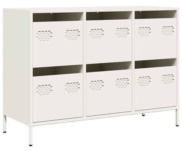 VidaXL Fehér Fém Komód - 6 Fiók - 101,5x39x73,5 cm
