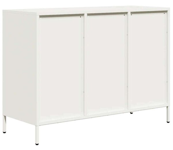 VidaXL Fehér Fém Komód - 6 Fiók - 101,5x39x73,5 cm