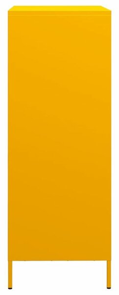 VidaXL Fém Polcrendszer - Mustársárga - 68x39x103,5cm