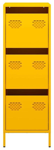 VidaXL Fém Fiókos Szekrény - Mustársárga - 39x35x103,5 cm
