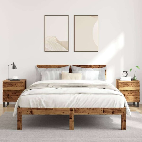 VidaXL Antik Fa Éjjeliszekrény - 2 db - 40x35x50 cm