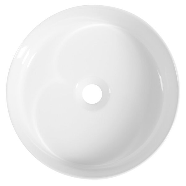 Sapho Sapho, INFINITY ROUND kerámia asztali mosdókagyló, átmérő 36x12 cm, fehér, 10NF65036