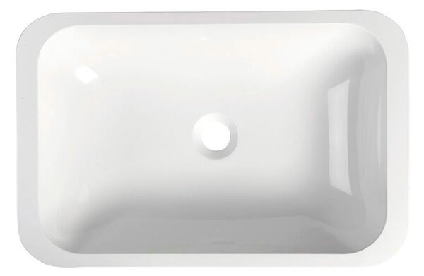 Sapho Sapho, KAMA mosdó 500x260mm, öntött márvány, fehér, süllyesztett, 50134
