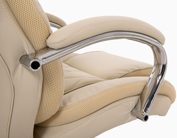 Barracuda E548 Ergonomikus Irodai szék - Törtfehér Textilbőr