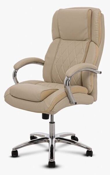 Barracuda E548 Ergonomikus Irodai szék - Törtfehér Textilbőr