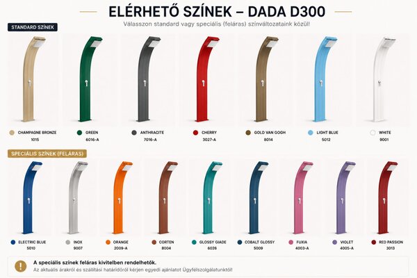 Dada D300 íves kerti szolár zuhany