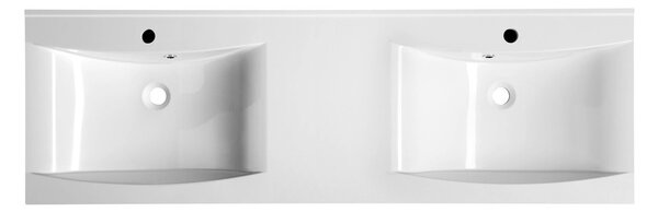 Sapho Sapho, LUCIOLA dupla mosogató 150x48cm, öntött márvány, fehér, 50154