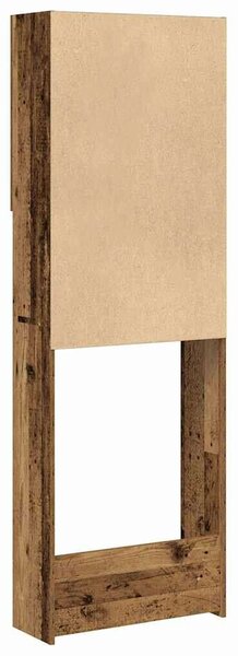 VidaXL Mosógépszekrény - Antik Fa - 64x25,5x190 cm