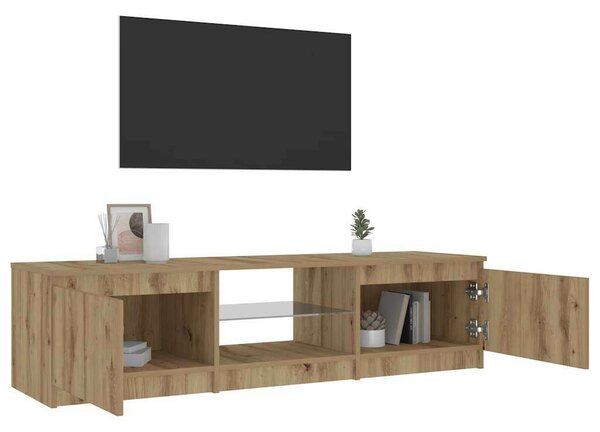 VidaXL Tölgyfa TV Szekrény LED-del - 140cm