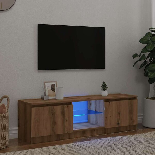 VidaXL Tölgyfa TV Szekrény LED-del - 140cm