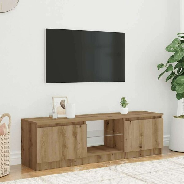 VidaXL Tölgyfa TV Szekrény LED-del - 140cm