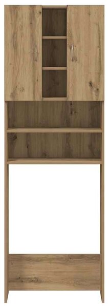 VidaXL Mosógépszekrény - Kézműves Tölgy - 64x25,5x190 cm