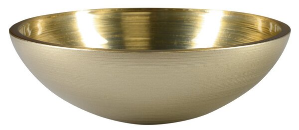 Sapho Sapho, MURANO SOFT BROWN üveg mosdókagyló 40x14cm, bézs-arany, AL5318-67