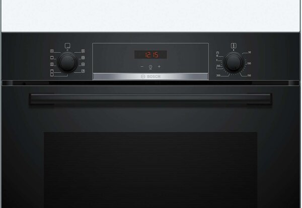 Bosch HBA534EB3 Beépíthető sütő, 71 L, Multifunkciós, Grill, Öntisztító EcoClean + hidrolitikus, 3D Hotair, A+ energiaosztály, Fekete