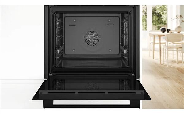 Bosch HBA534EB3 Beépíthető sütő, 71 L, Multifunkciós, Grill, Öntisztító EcoClean + hidrolitikus, 3D Hotair, A+ energiaosztály, Fekete