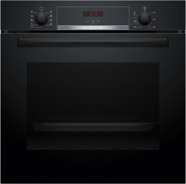 Bosch HBA534EB3 Beépíthető sütő, 71 L, Multifunkciós, Grill, Öntisztító EcoClean + hidrolitikus, 3D Hotair, A+ energiaosztály, Fekete