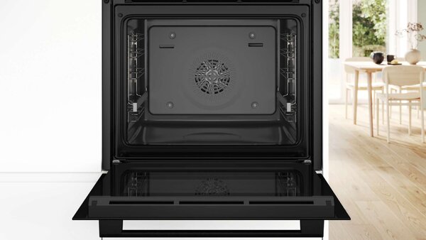 Bosch HBA534EB3 Beépíthető sütő, 71 L, Multifunkciós, Grill, Öntisztító EcoClean + hidrolitikus, 3D Hotair, A+ energiaosztály, Fekete