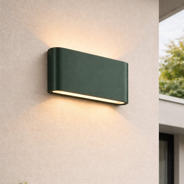Modern kültéri fali lámpa sötétzöld 17,5 cm LED-del IP65 - Batt