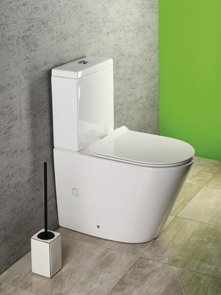 Sapho Sapho, PACO CLEANWASH WC kombi csésze, integrált csaptelep és bidé spray, alul/hátul, fehér, PC1012RX