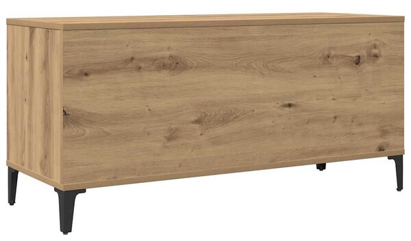 VidaXL kézműves tölgy színű szerelt fa hanglemezszekrény 100x38x48 cm