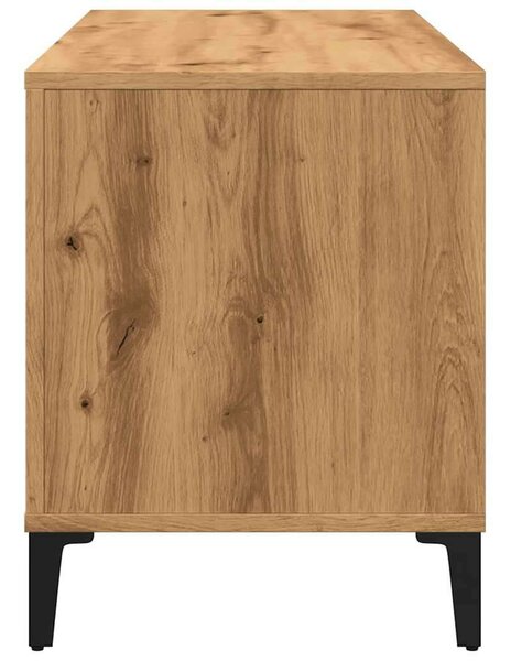 VidaXL kézműves tölgy színű szerelt fa hanglemezszekrény 100x38x48 cm