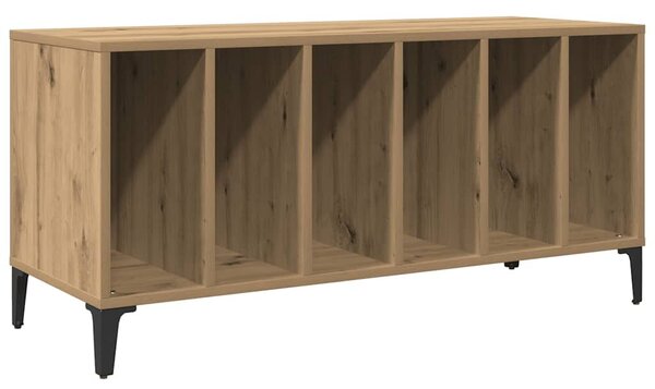VidaXL kézműves tölgy színű szerelt fa hanglemezszekrény 100x38x48 cm