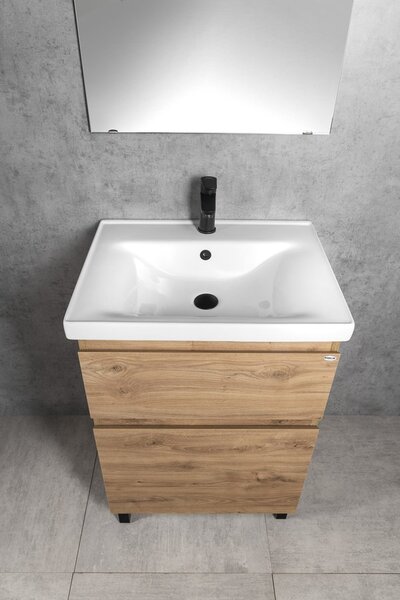 Aqualine Aqualine, ALTAIR mosdószekrény 57x72,5x45 cm, emporio tölgy, AI360