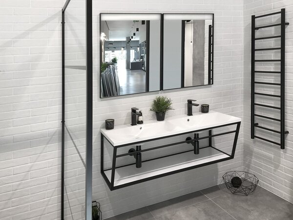 Sapho Sapho, SKA Mosdószerkezet 600x400x460mm, fehér matt, fehér MDF polccal, SKA111