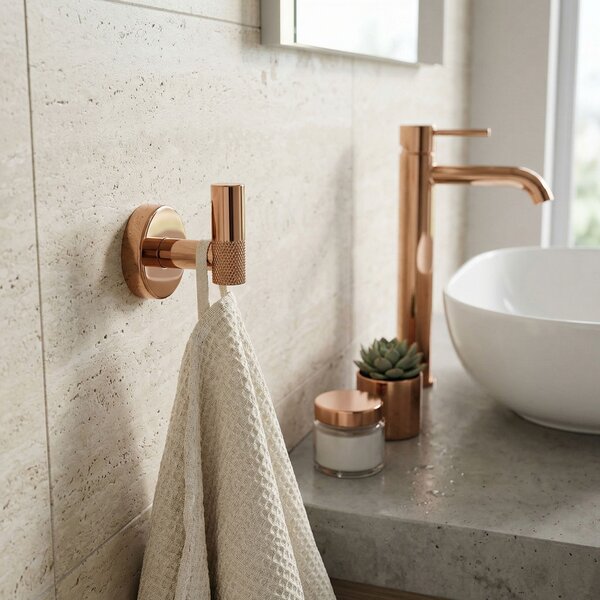 Rea Modern, 1 törölközőtartó akasztó, 6606, fényes réz, REA-98042